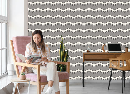 Wallpaper Geometric - Retro Zigzags