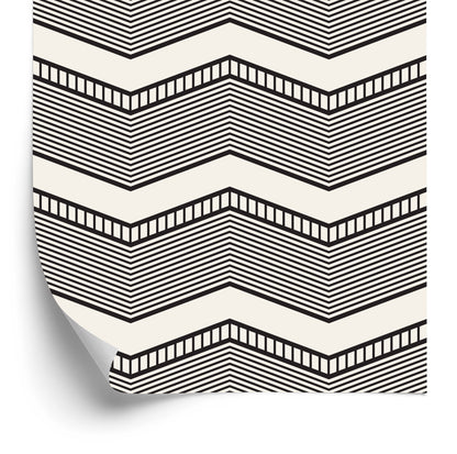 Wallpaper Geometric - Retro Zigzags
