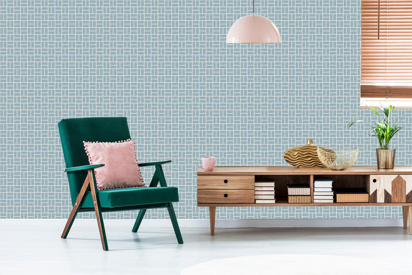 Wallpaper Geometric Pattern In Retro Style