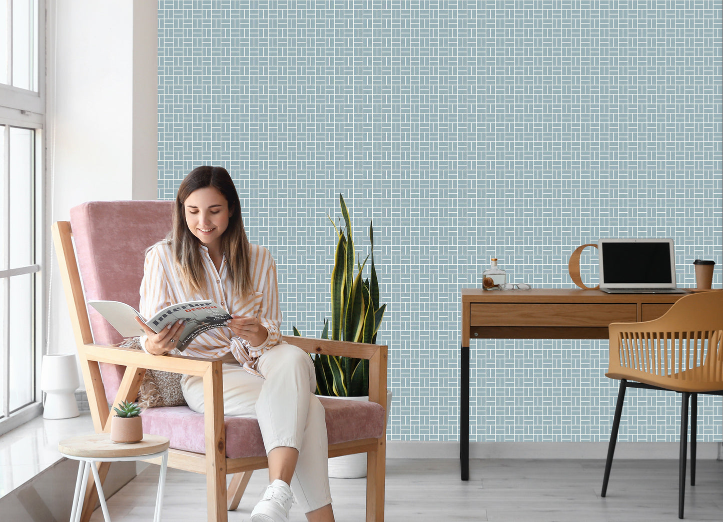 Wallpaper Geometric Pattern In Retro Style