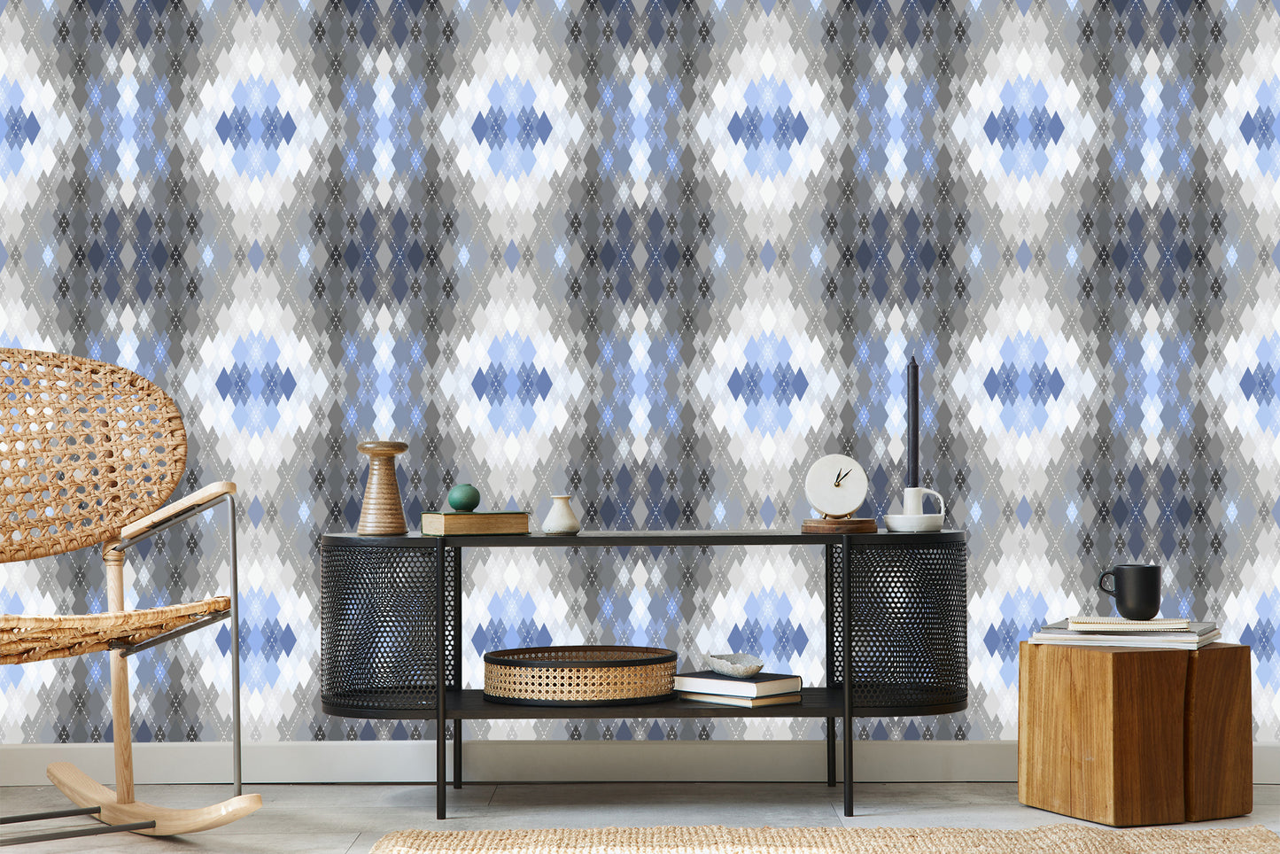 Wallpaper Geometric - Argyle Pattern