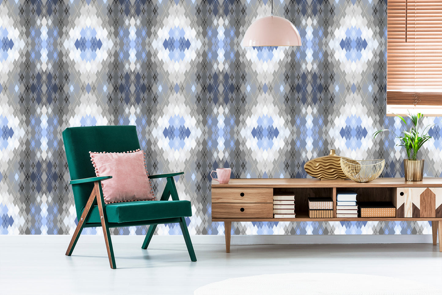 Wallpaper Geometric - Argyle Pattern