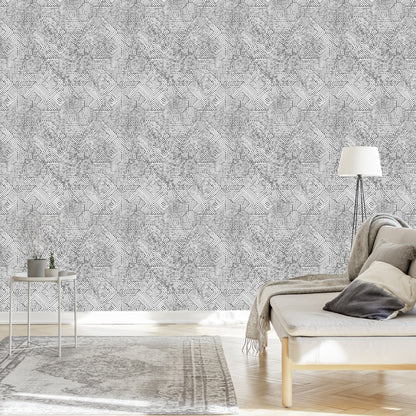 Wallpaper Geometric In Vintage Style