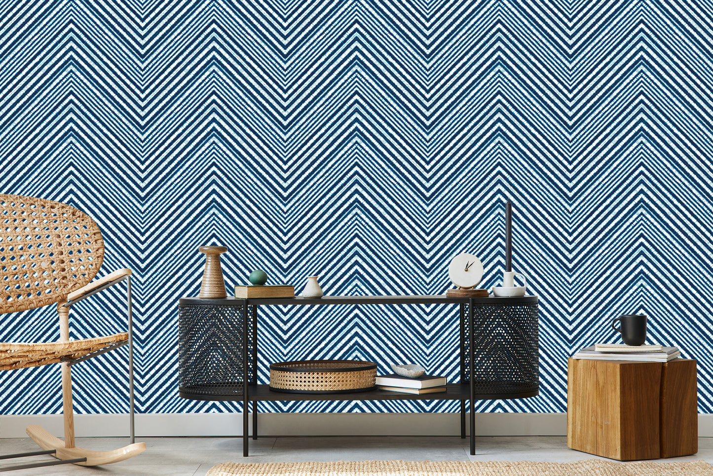 Wallpaper Geometric - Retro Zigzags