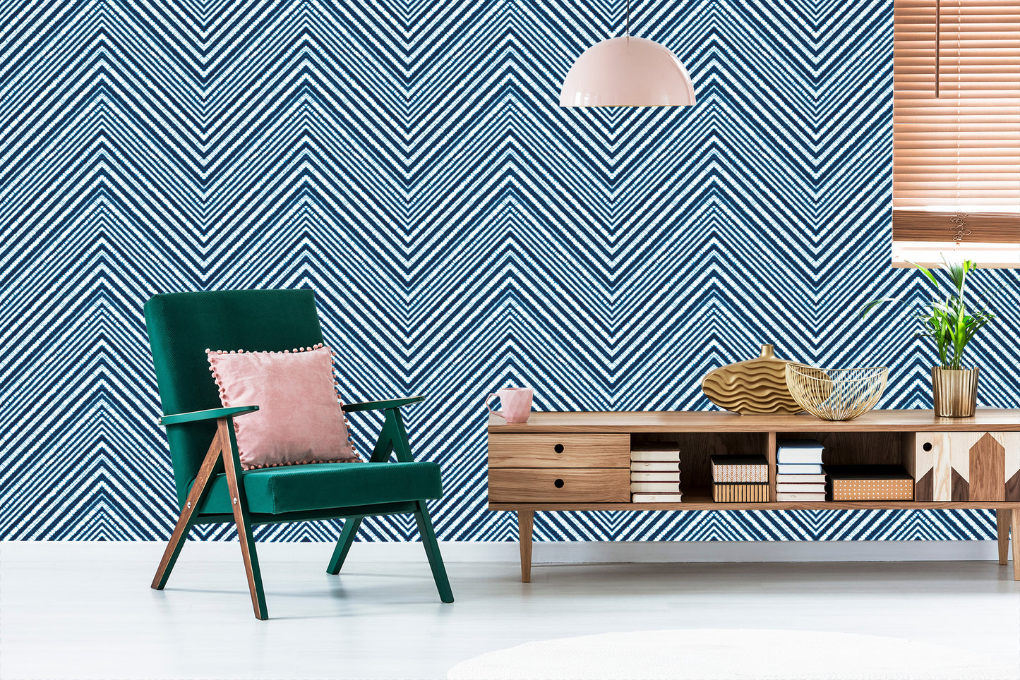 Wallpaper Geometric - Retro Zigzags