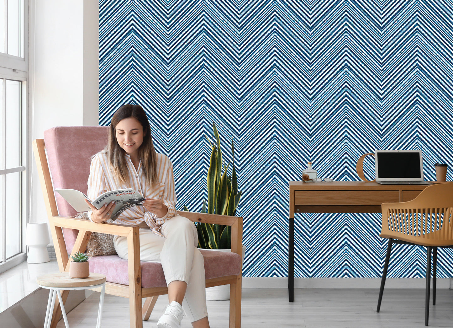 Wallpaper Geometric - Retro Zigzags