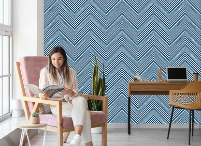 Wallpaper Geometric - Retro Zigzags