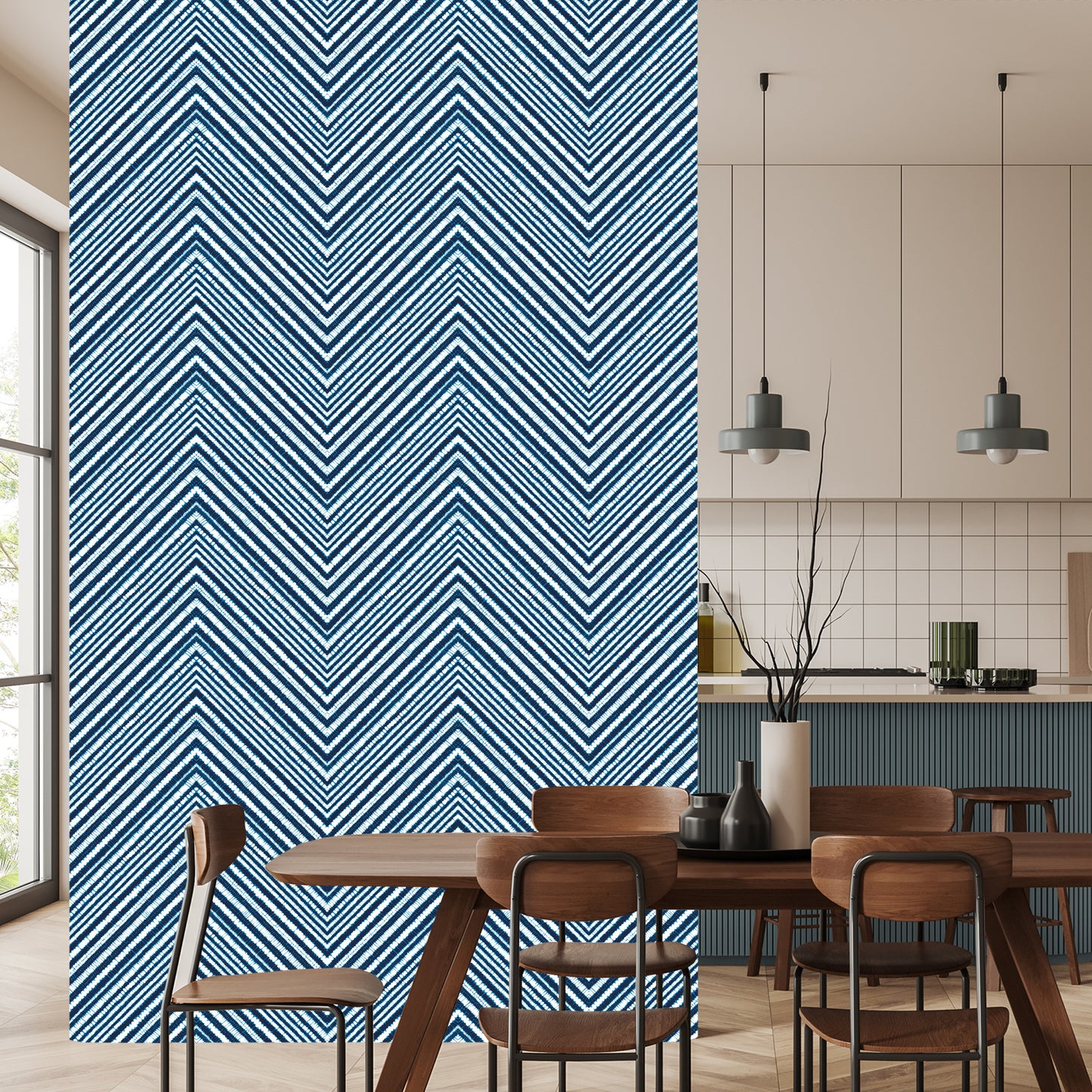 Wallpaper Geometric - Retro Zigzags