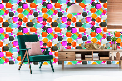 Wallpaper Colorful Cubes - 3D Effect