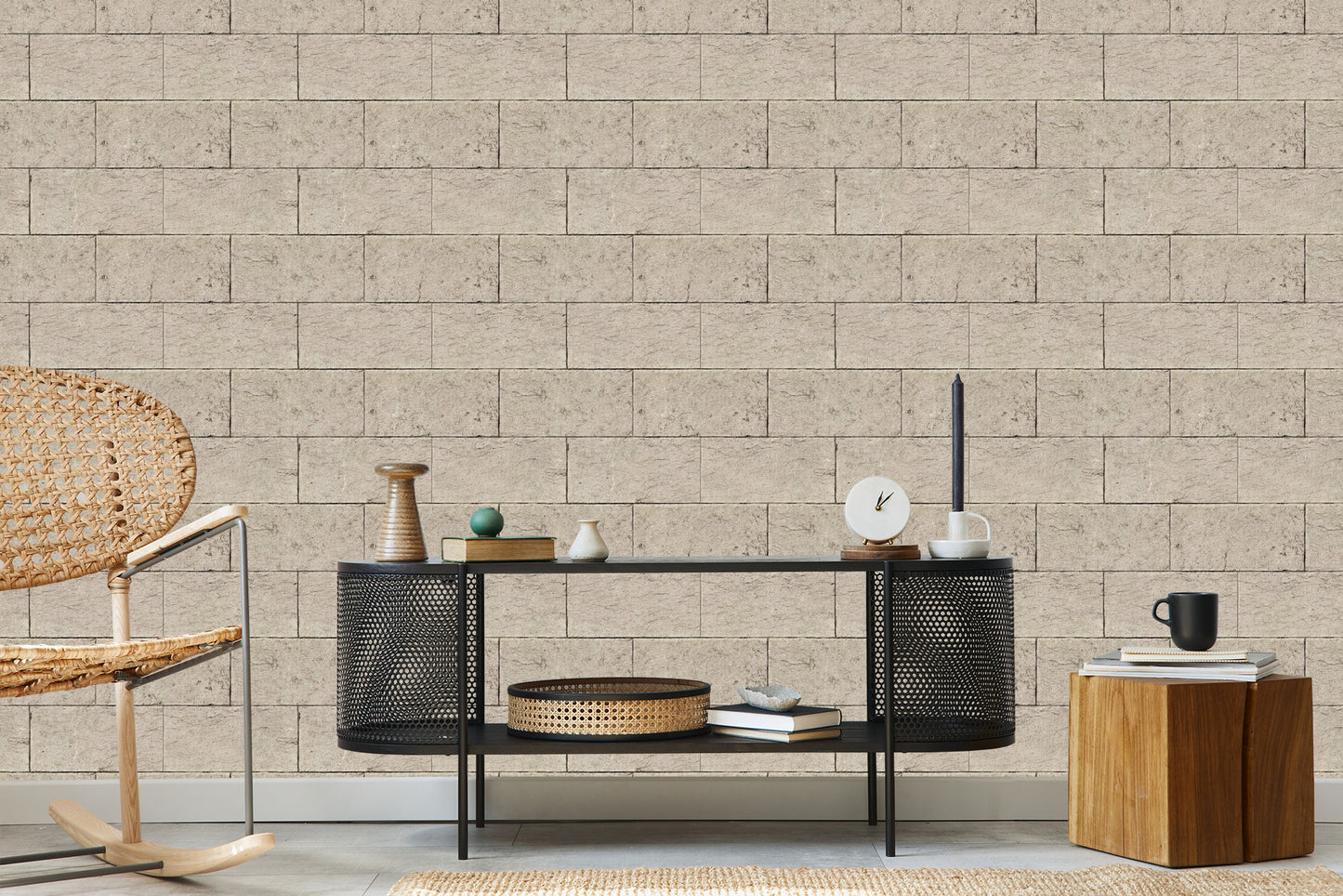 Wallpaper Beige Brick