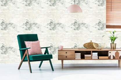 Wallpaper For Bedroom Concrete Beige Bricks Decoration Wall
