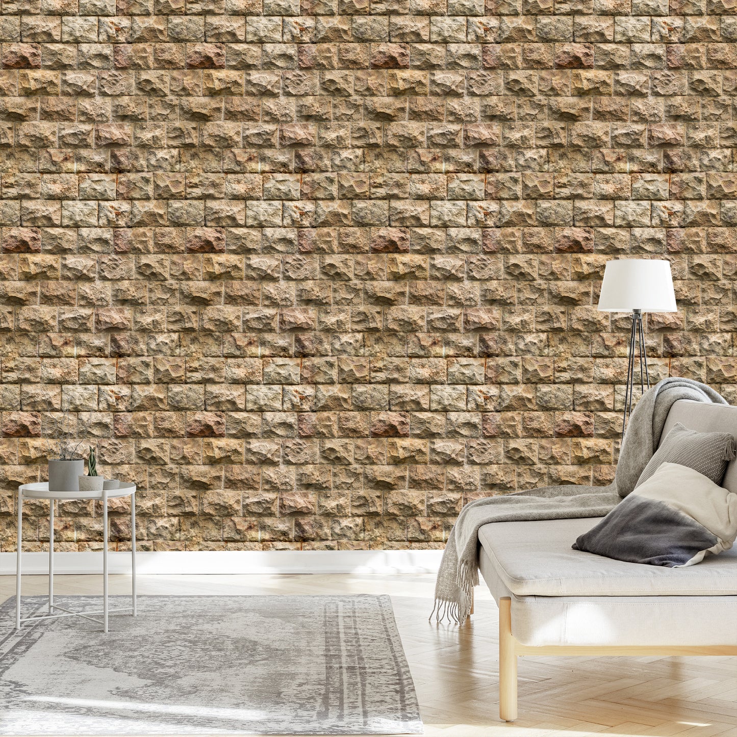 Wallpaper Stone Wall - 3D Effect