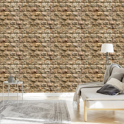 Wallpaper Stone Wall - 3D Effect