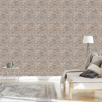 Wallpaper Old Brick Wall Slabs With 3D Effect
