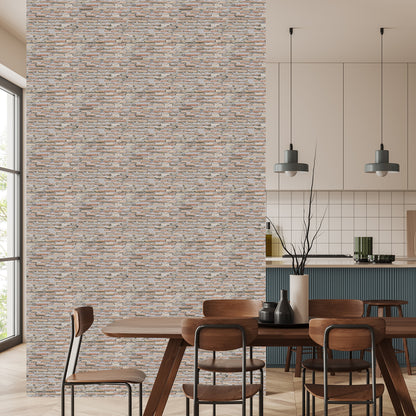 Wallpaper Old Brick Wall Slabs With 3D Effect