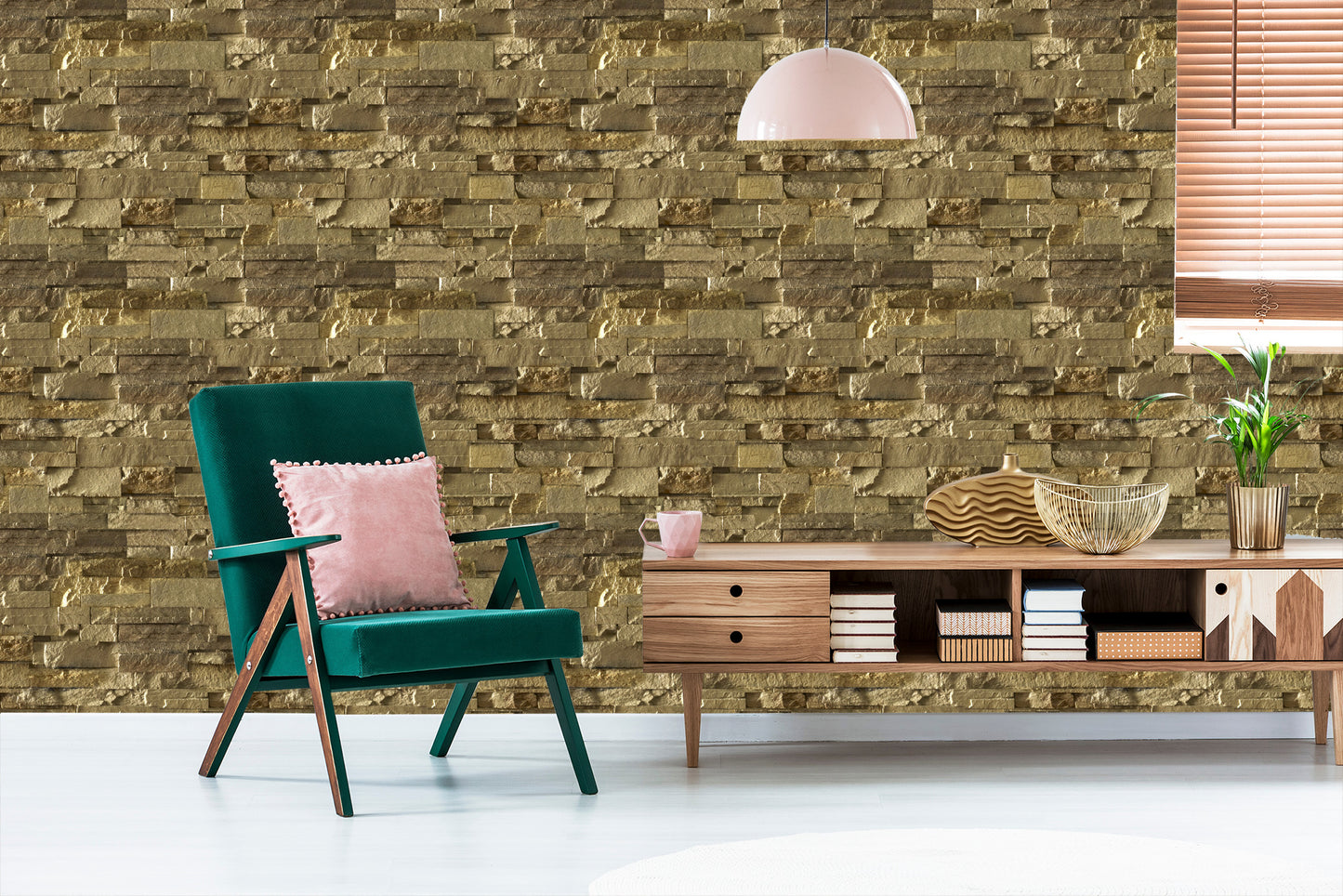 Wallpaper Stone Brick - 3D Effect