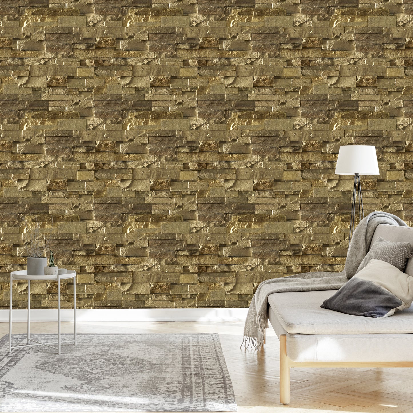 Wallpaper Stone Brick - 3D Effect