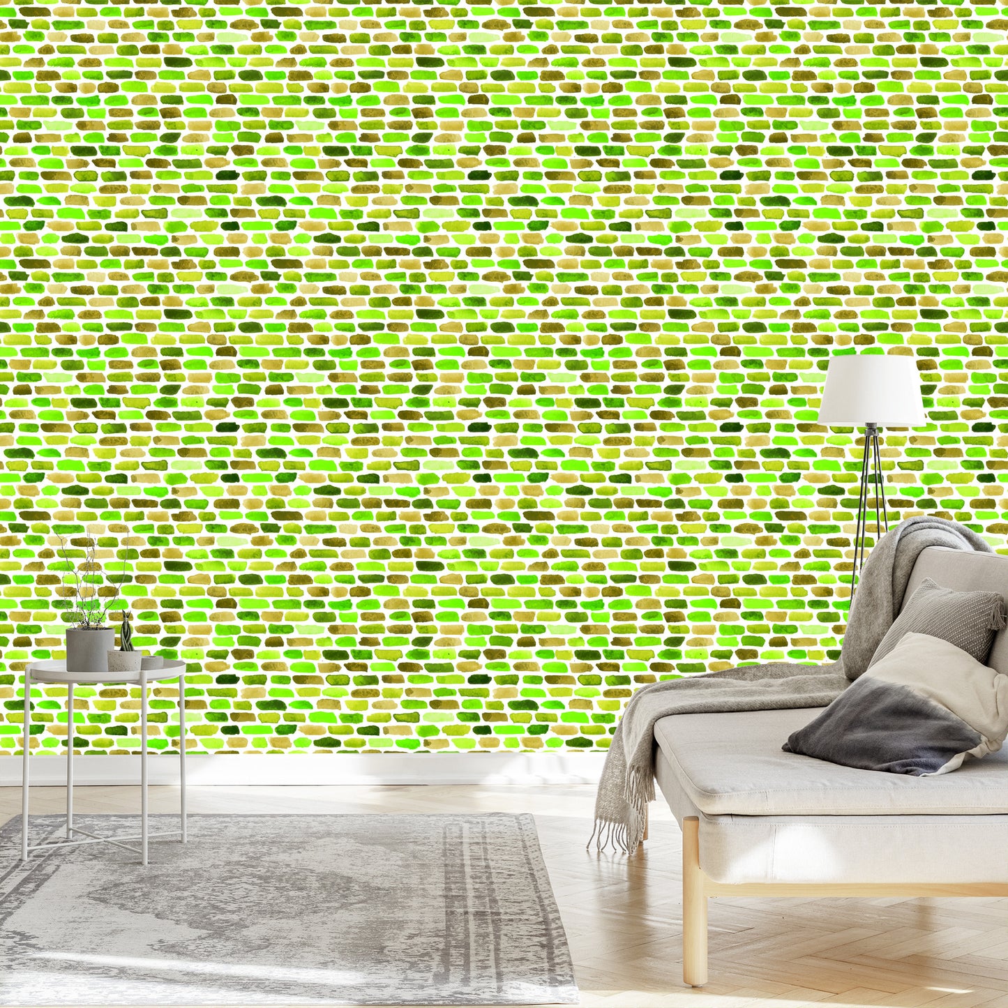 Wallpaper Colorful Building Blocks - Watercolor