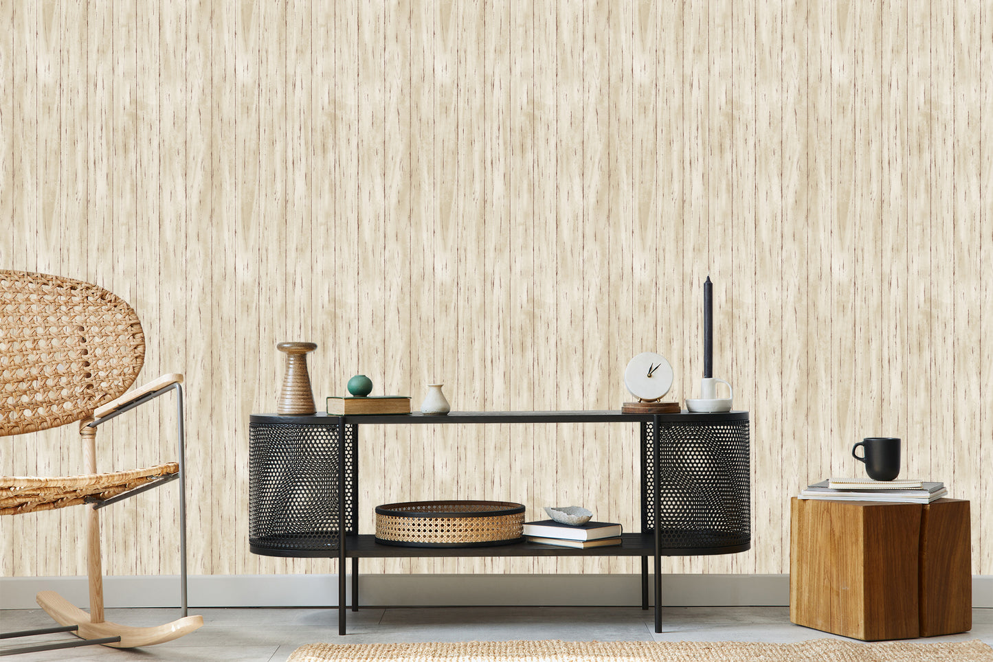 Wallpaper Bright Wooden Planks