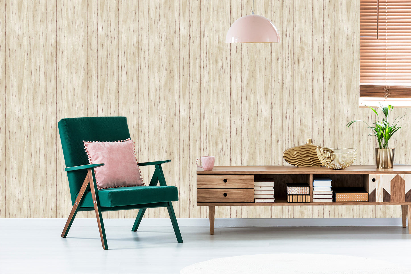 Wallpaper Bright Wooden Planks