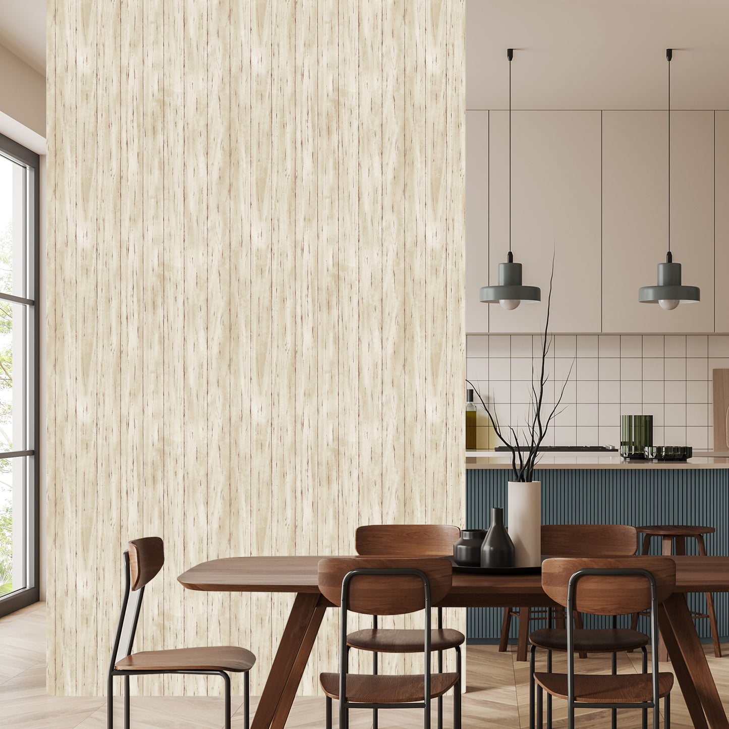 Wallpaper Bright Wooden Planks