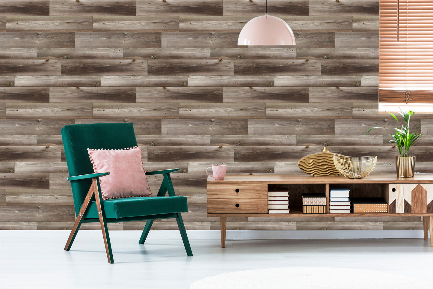 Wallpaper Modern Wooden Planks Pattern