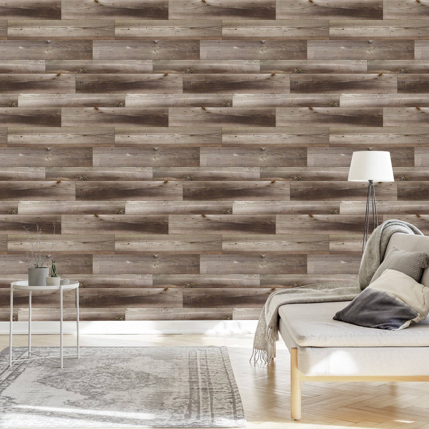 Wallpaper Modern Wooden Planks Pattern