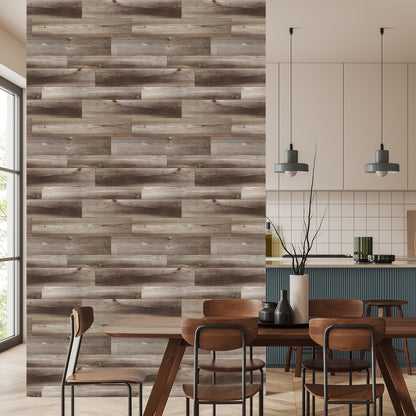 Wallpaper Modern Wooden Planks Pattern