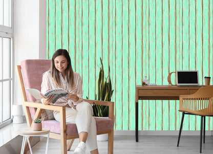 Wallpaper Colorful Wooden Boards With Chips