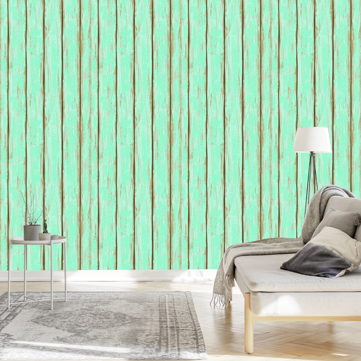 Wallpaper Colorful Wooden Boards With Chips