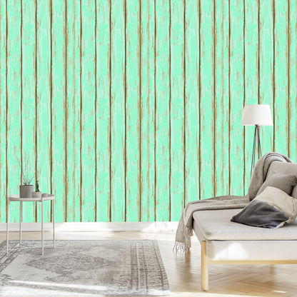 Wallpaper Colorful Wooden Boards With Chips