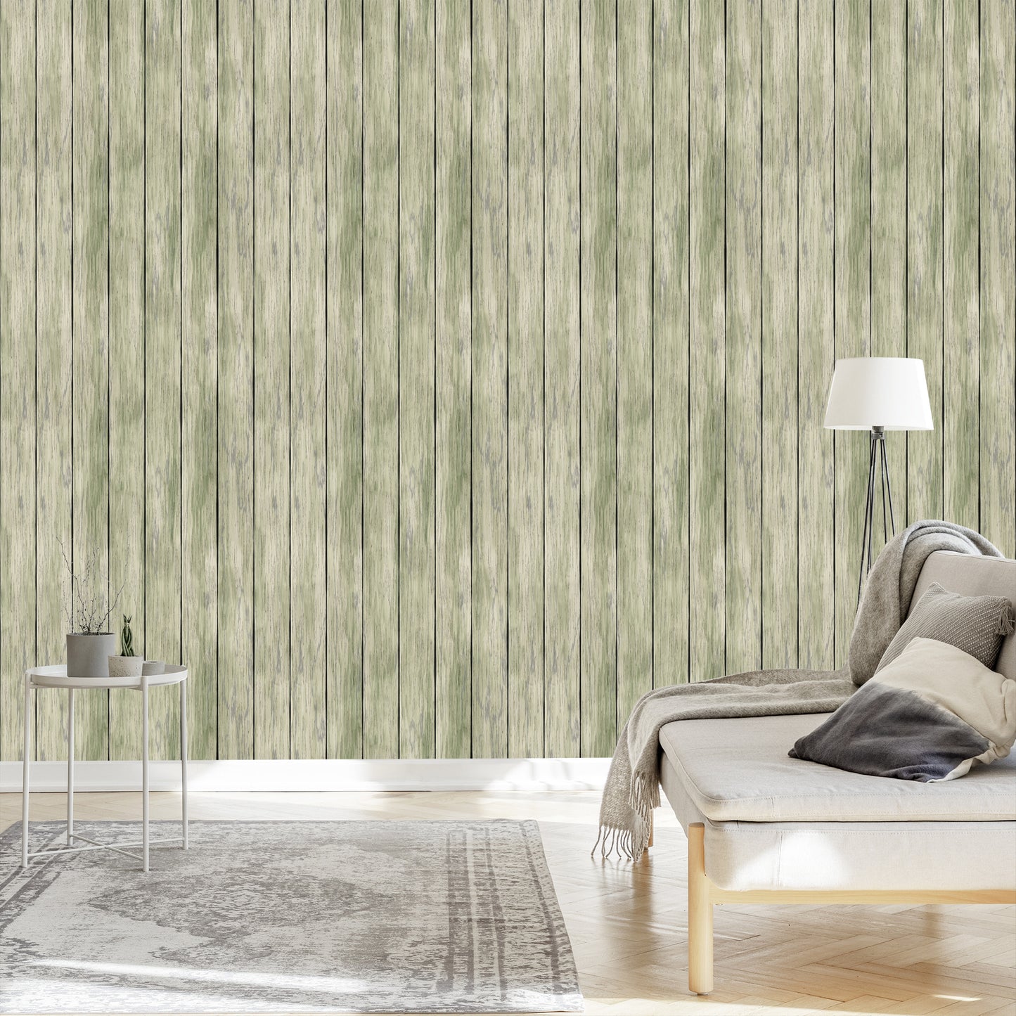 Wallpaper Stylish Vertical Wooden Planks