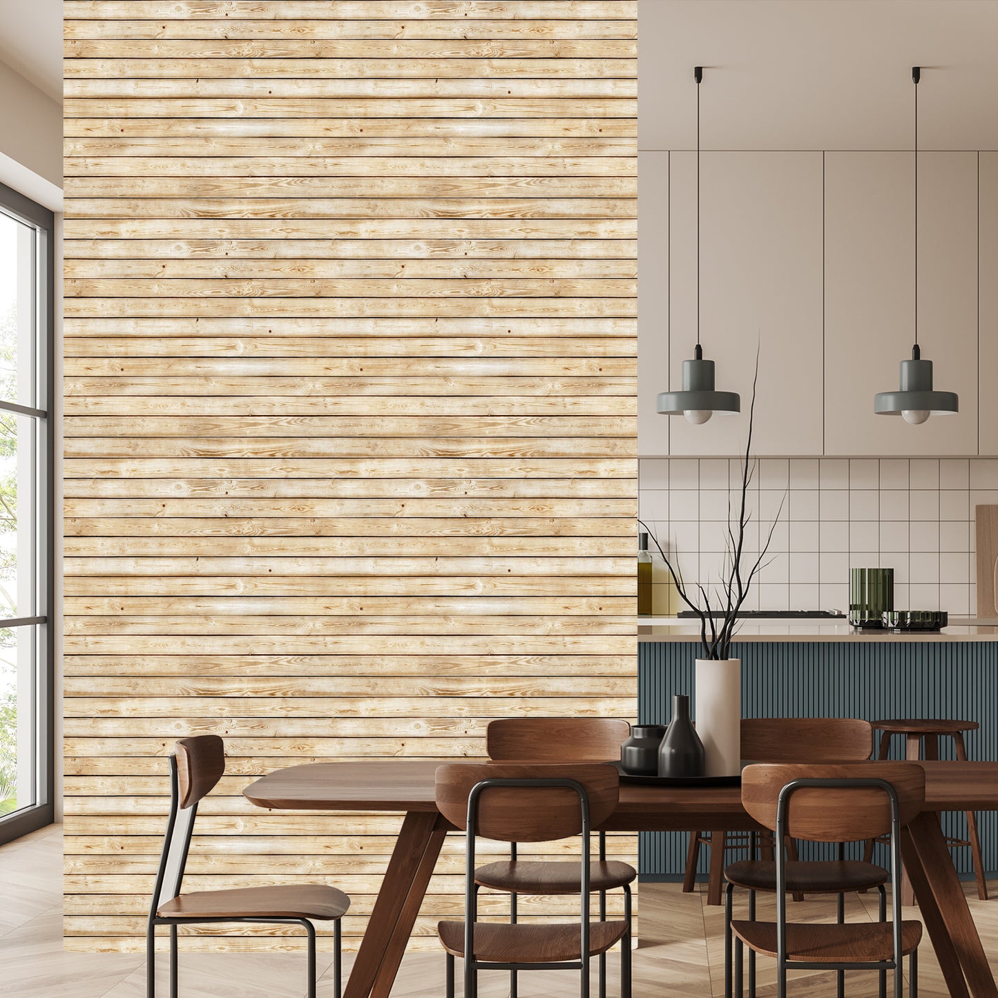 Wallpaper Horizontal Maple Boards
