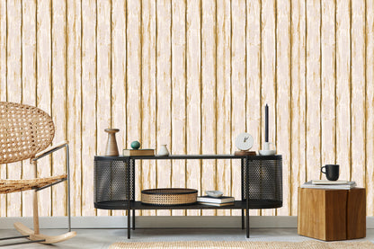 Wallpaper Bright Wooden Planks With Cleaners