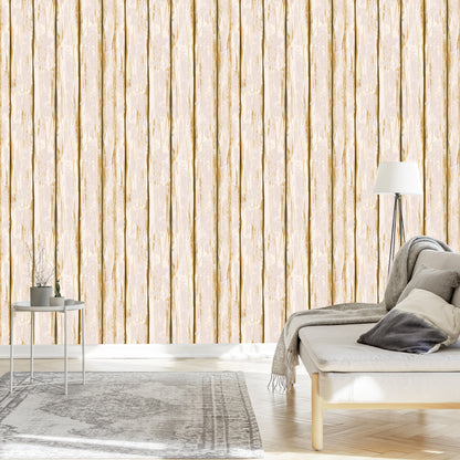 Wallpaper Bright Wooden Planks With Cleaners
