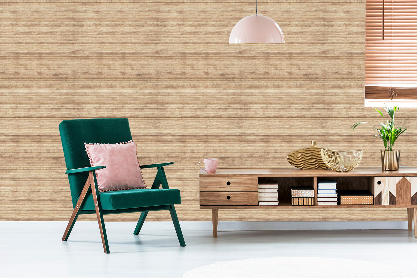 Wallpaper Bright Wooden Pattern