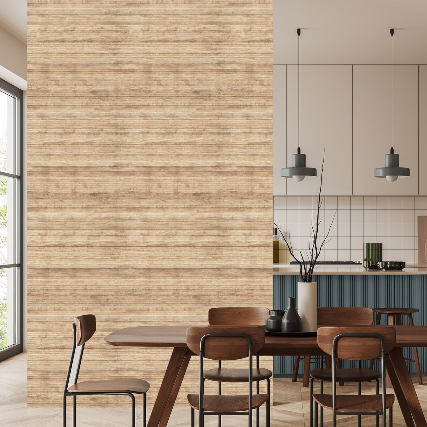 Wallpaper Bright Wooden Pattern
