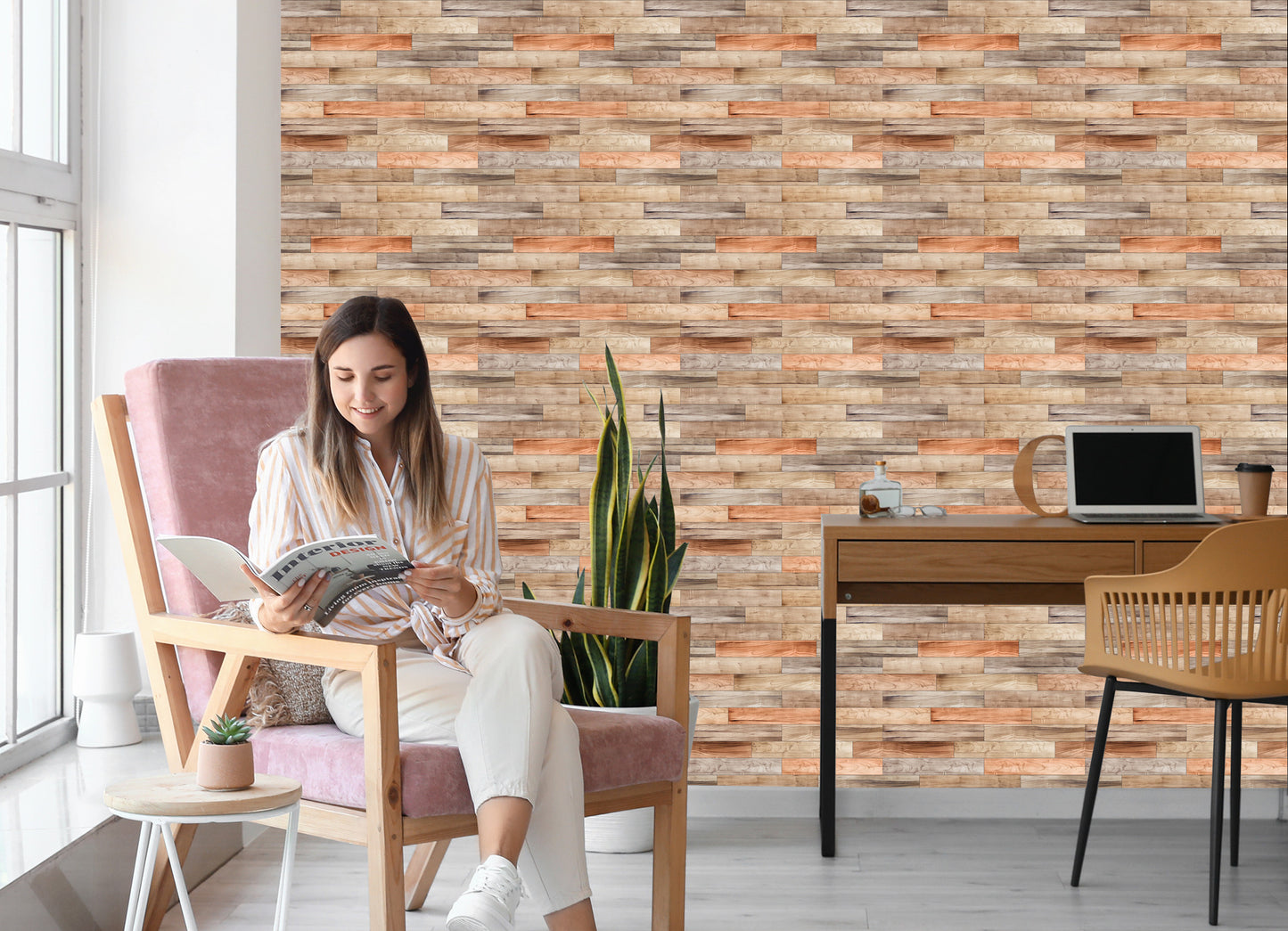 Wallpaper Various Wooden Planks