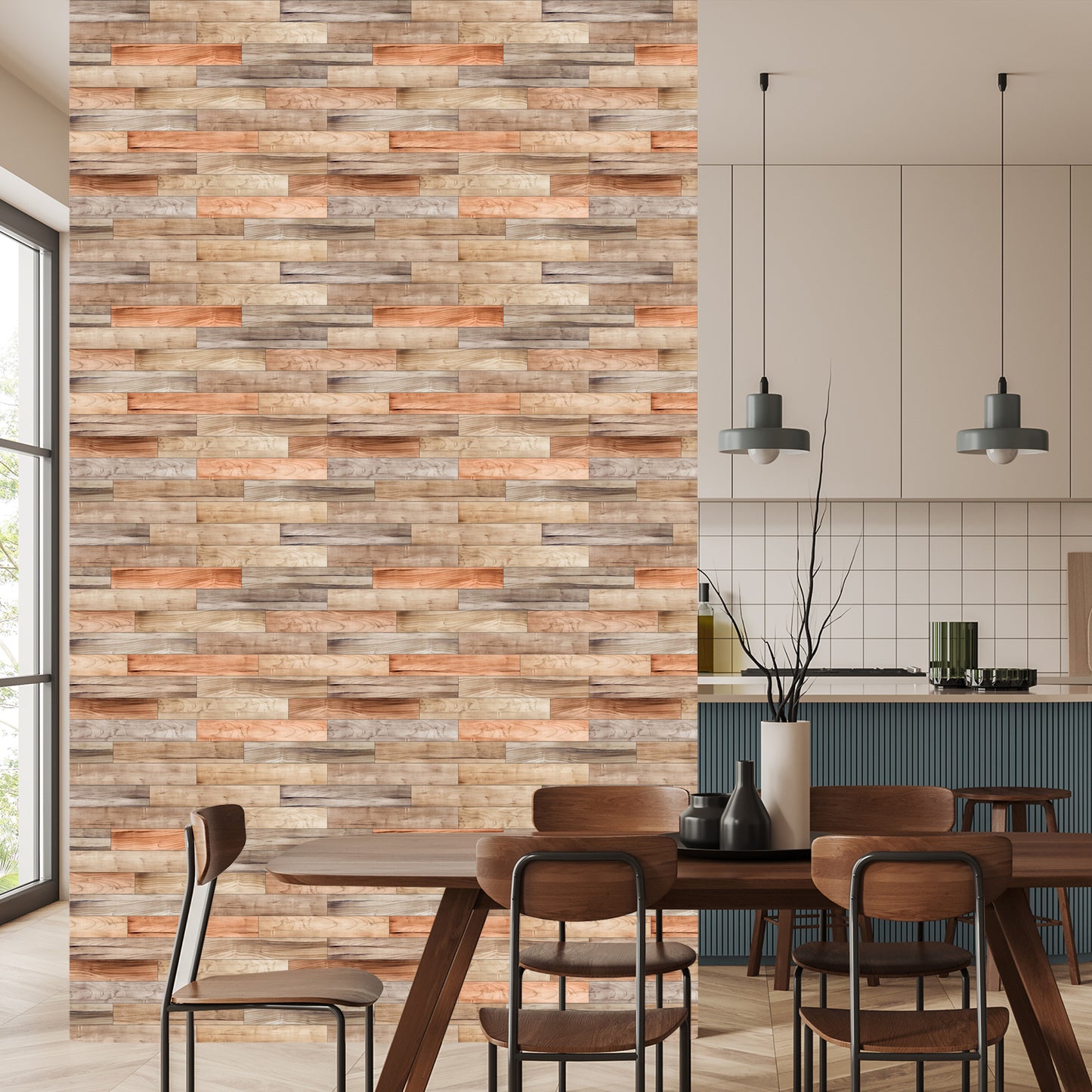 Wallpaper Various Wooden Planks