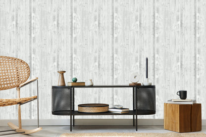 Wallpaper Fashionable Bright Vertical Wooden Planks