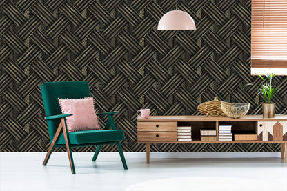 Wallpaper Wooden 3D Pattern