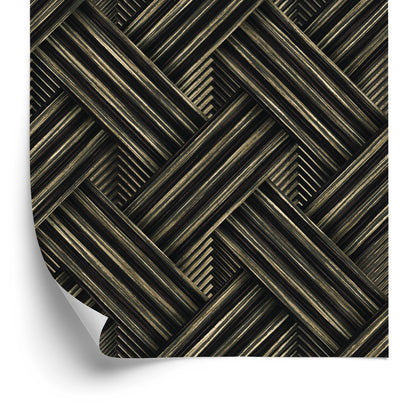 Wallpaper Wooden 3D Pattern