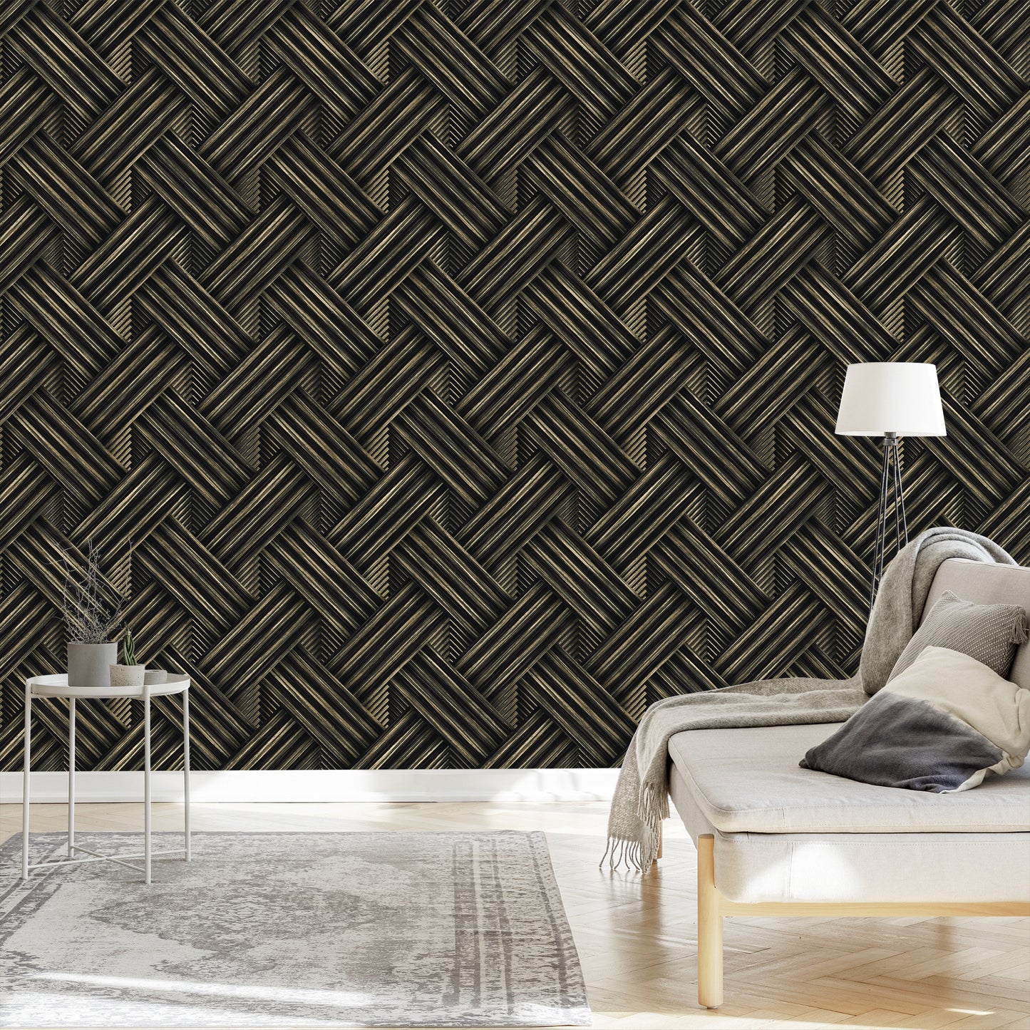 Wallpaper Wooden 3D Pattern