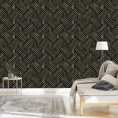Wallpaper Wooden 3D Pattern