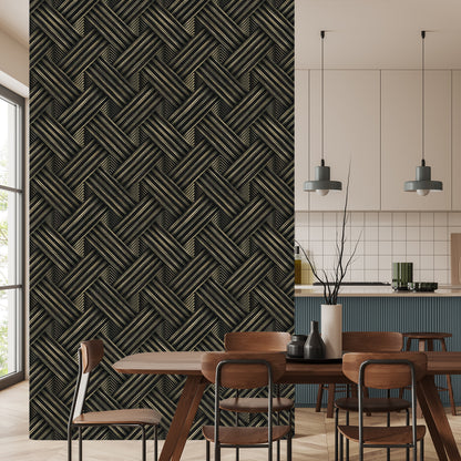 Wallpaper Wooden 3D Pattern