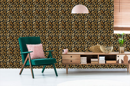 Wallpaper Wooden 3D Pattern