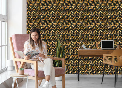 Wallpaper Wooden 3D Pattern