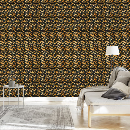 Wallpaper Wooden 3D Pattern