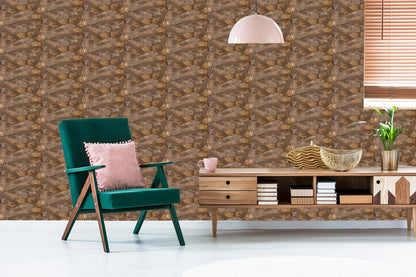Wallpaper Wooden Hexagons Planks