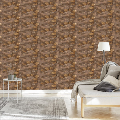 Wallpaper Wooden Hexagons Planks